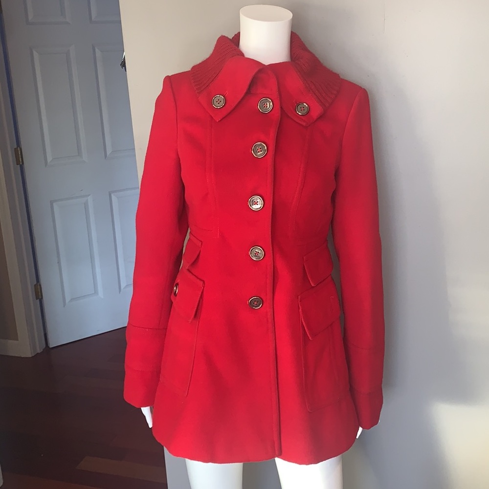 Red Jessica Simpson Peacoat